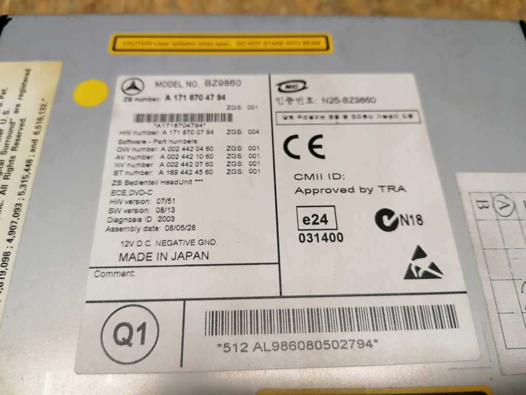 фото №5, Mercedes r171 радіо cd навігація a1718704794