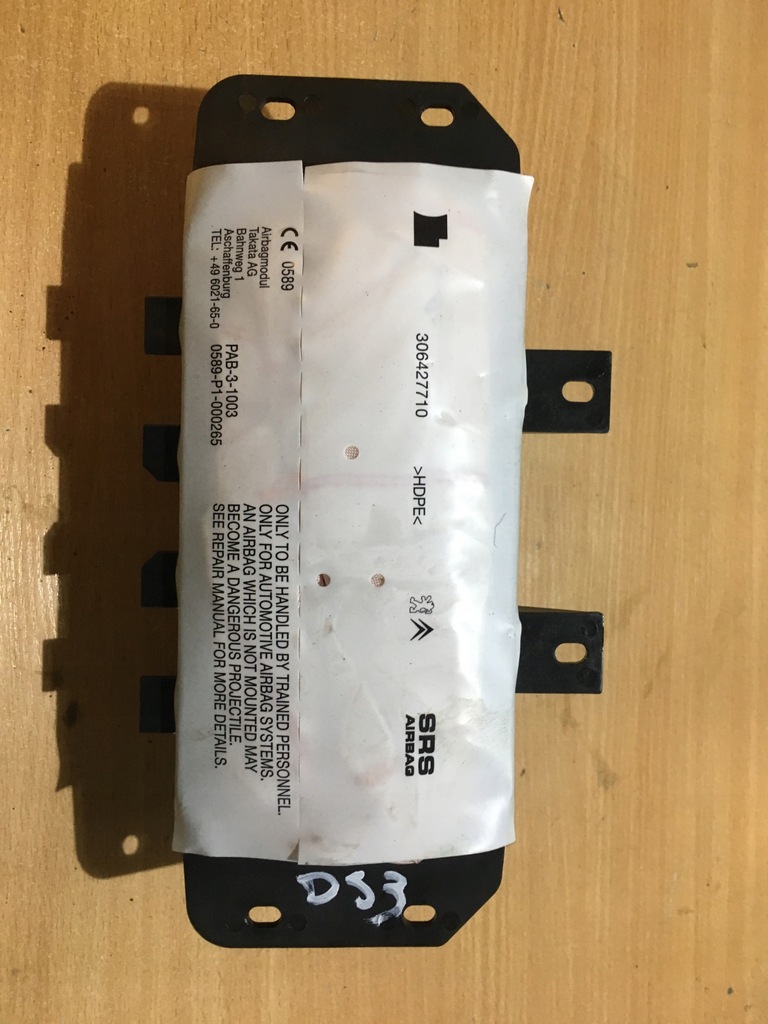 фото №1, Air bag подушка пассажира приборная панель citroen ds3 15'