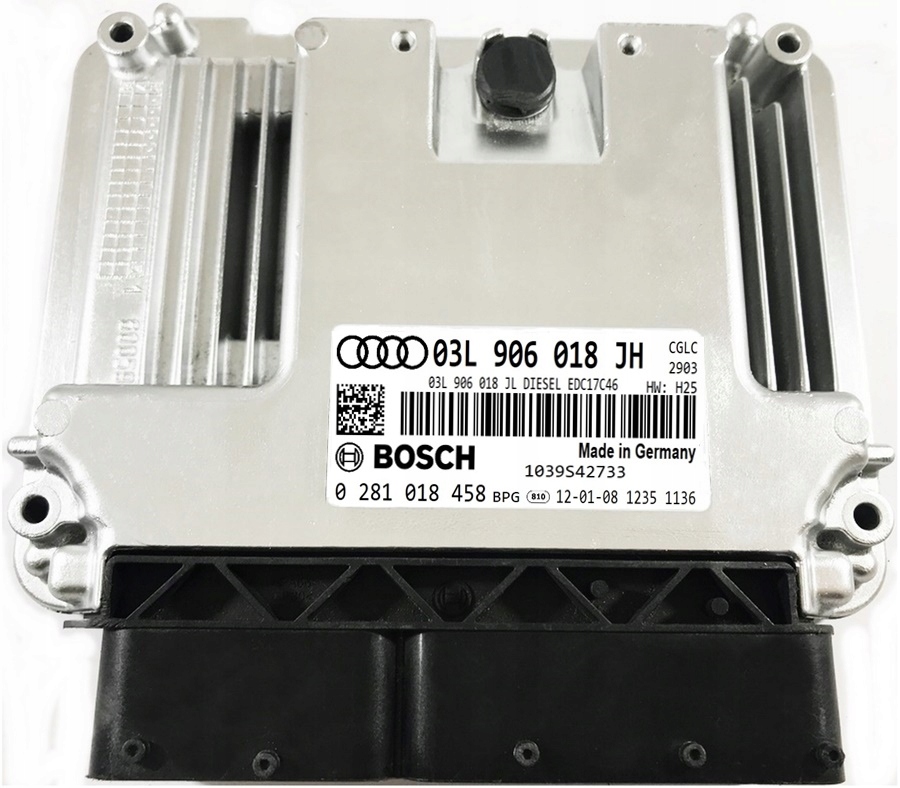 фото №1, Бортовой компьютер ecu audi 2.0 tdi 03l906018jh 0281018458 plug&play