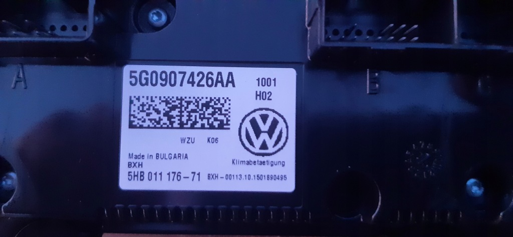 фото №6, Панель кондиционера 5g0907426aa vw golf vii 2016r
