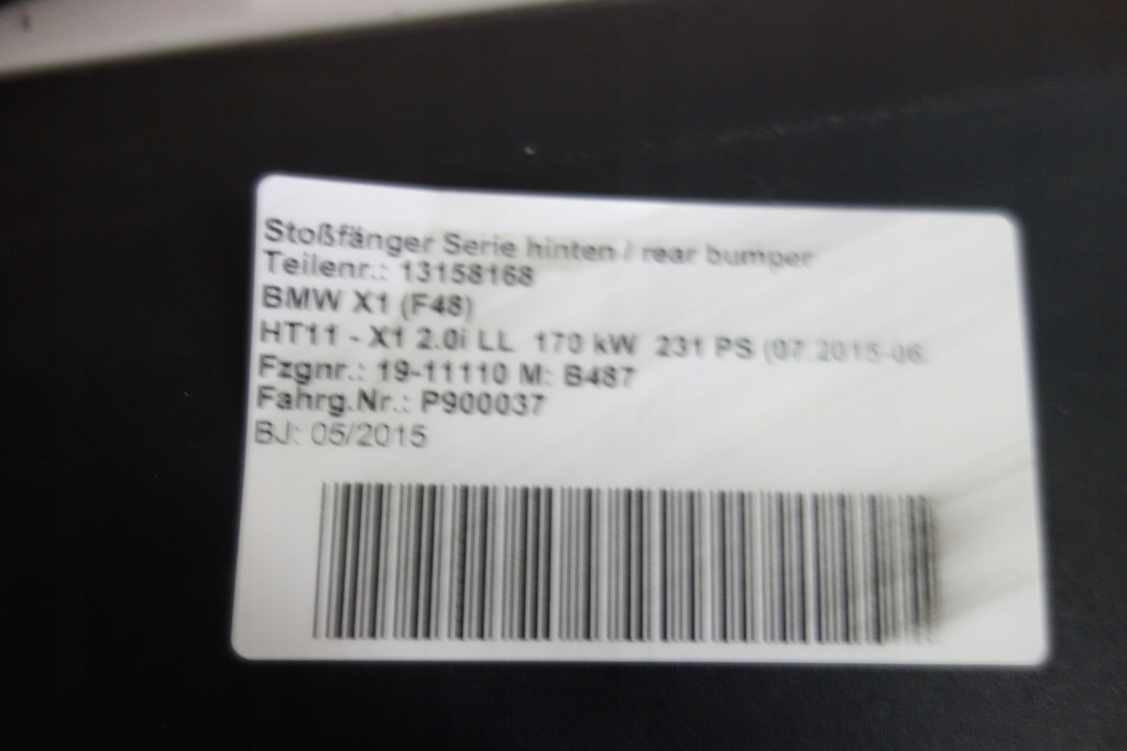 фото №7, Бампер задний bmw x1 f48 4xpdc a96