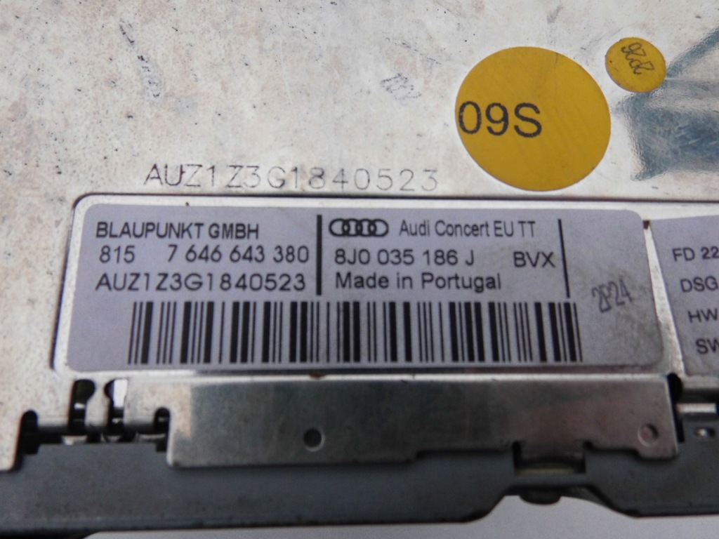 фото №7, Радіо audi concert 8j0035186j audi tt 8j kod-0914