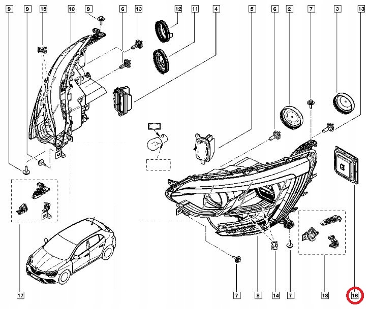 фото №6, Оригінальний номер renault модуль керуючий світла led renault talisman, megane iv