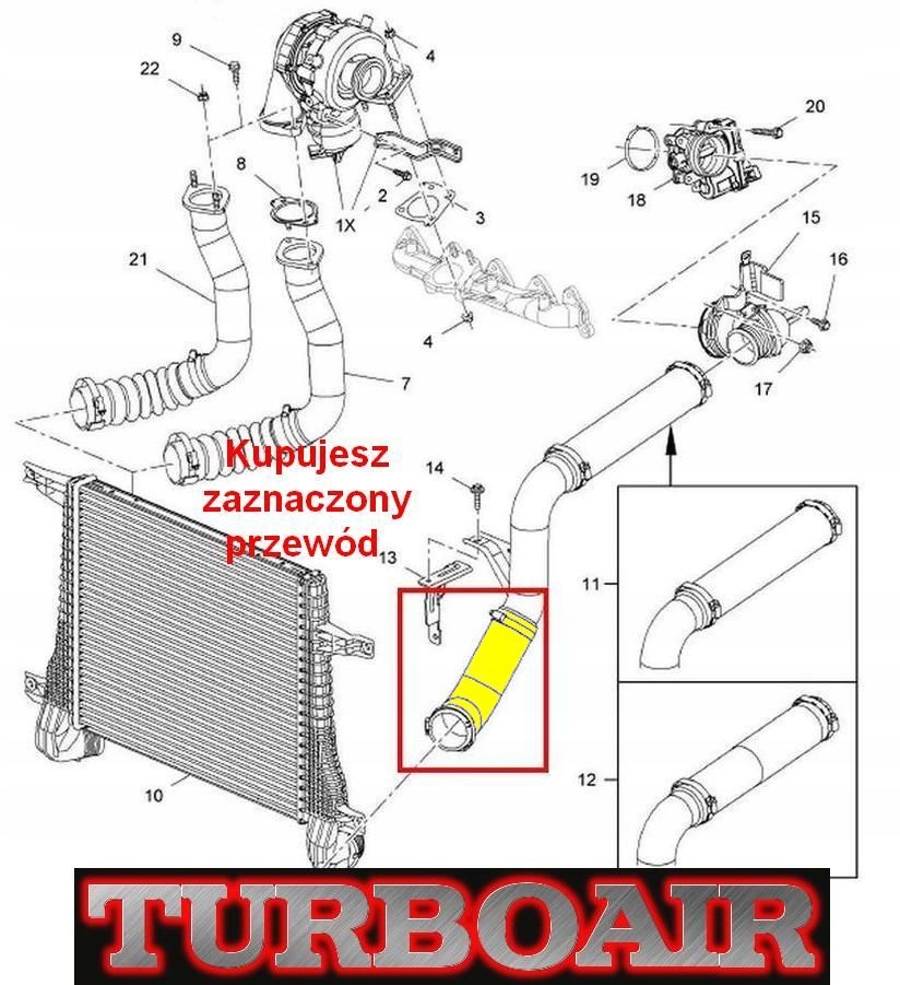 фото №6, Chevrolet captiva 2,2 провод труба waz turbo интеркулер