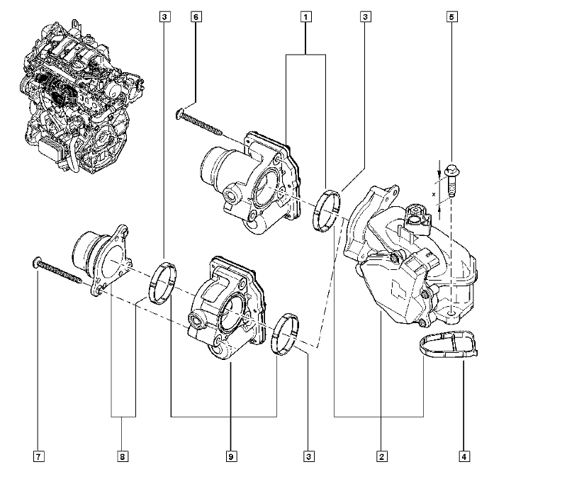 фото №2, Прокладка корпус колектор ss. renault megane iv, talisman 1,6dci