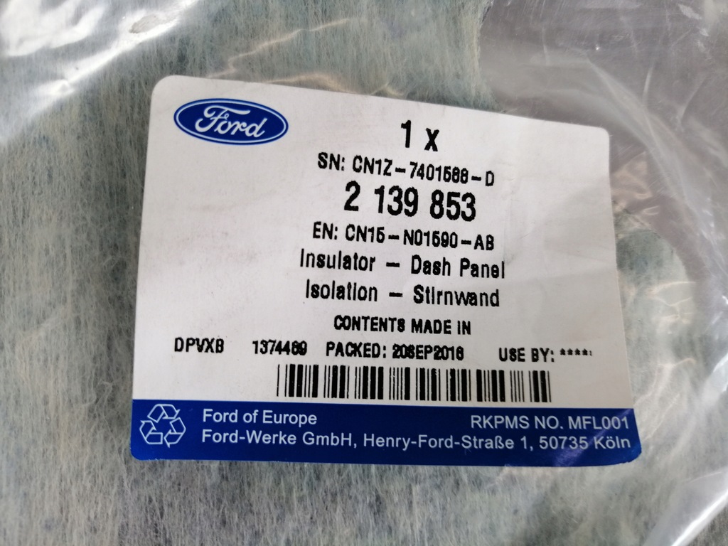 фото №2, Ford ecosport шумоизоляция стены мат перед