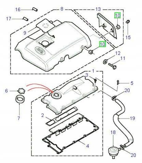 фото №2, Гумовий елемент кришки двигуна land rover defender td5