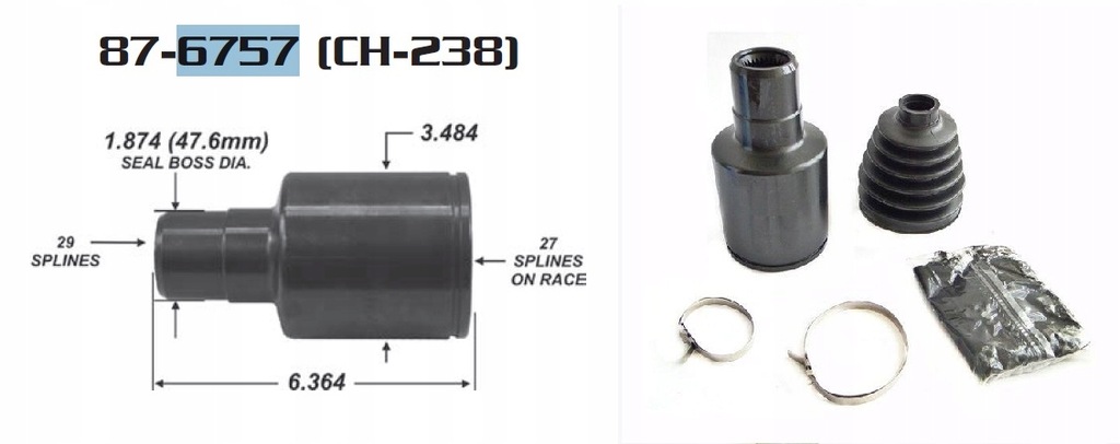 фото №1, Шарнір внутрішній dodge durango 2005 - 2009