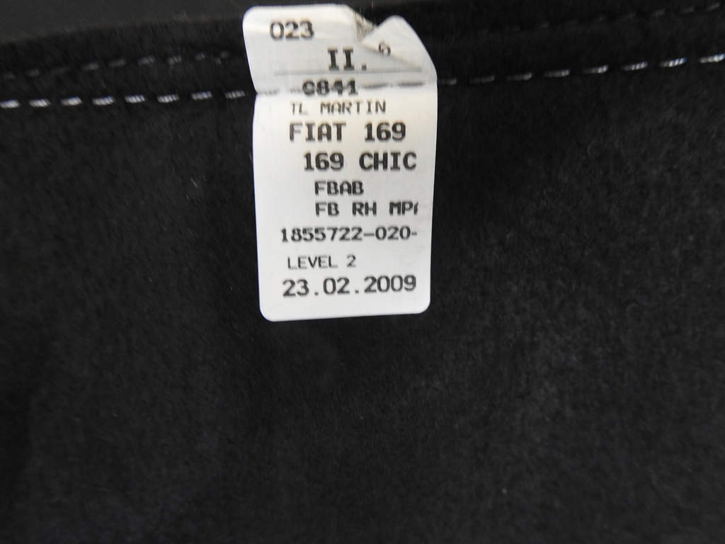 фото №7, Обшивка спинка сиденье правое fiat panda ii sed100