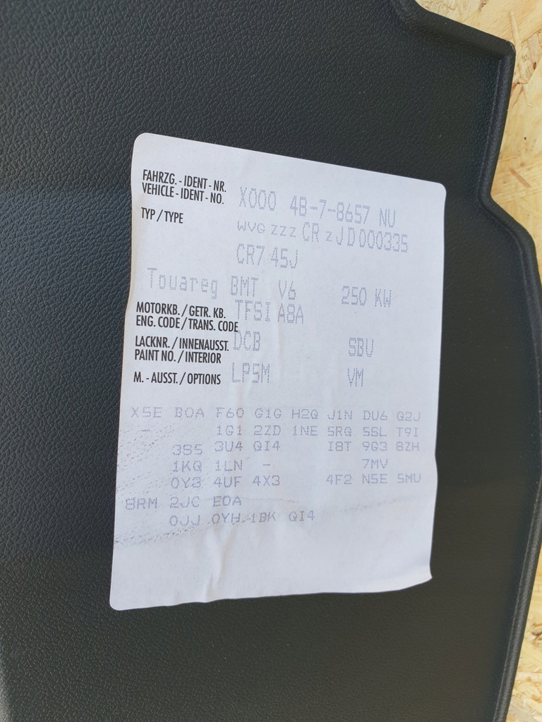 фото №5, Vw touareg iii защита порог багажника 760863459a