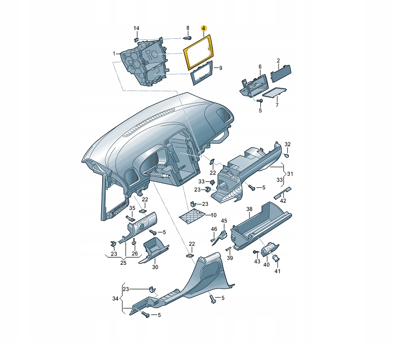 фото №2, Рамка заслінка радіо vw golf vi aso