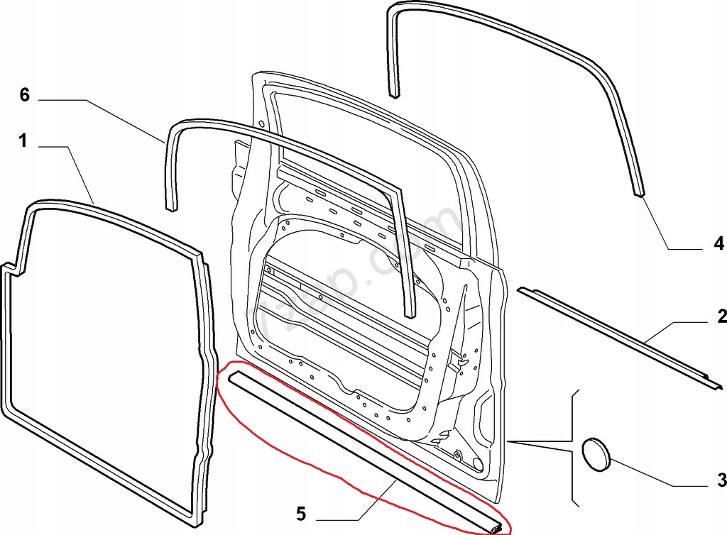 фото №10, Прокладка дверь передних fiat lancia 51801792