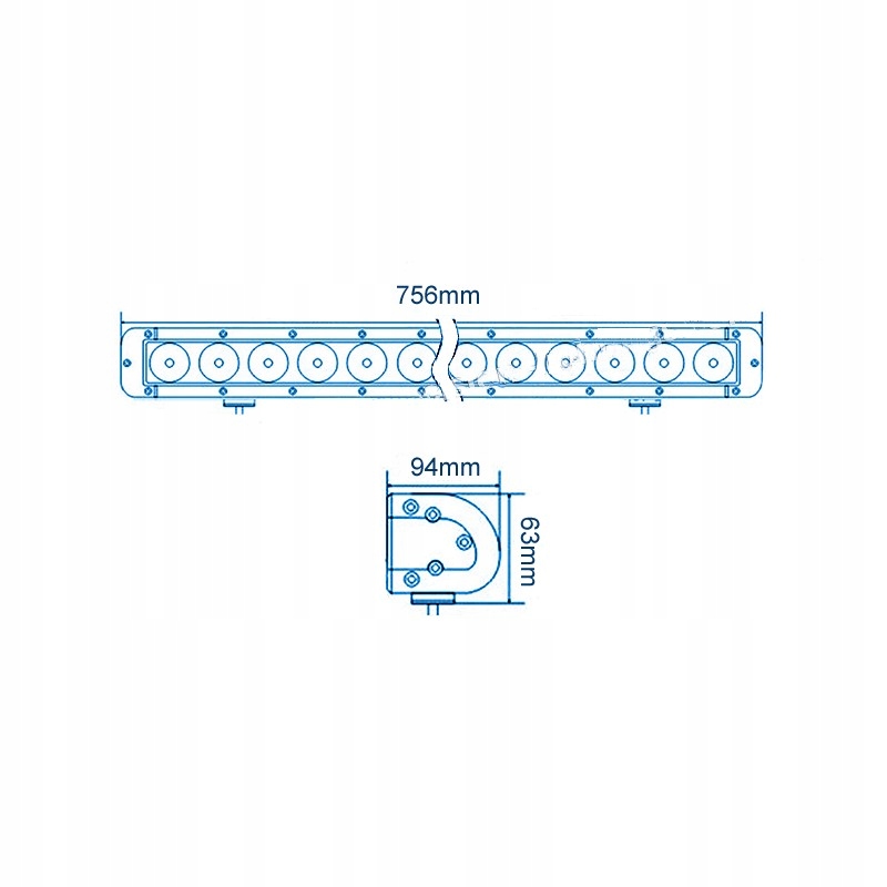 фото №2, Панель led 18x led лампа робоча 180w 18x10w cree
