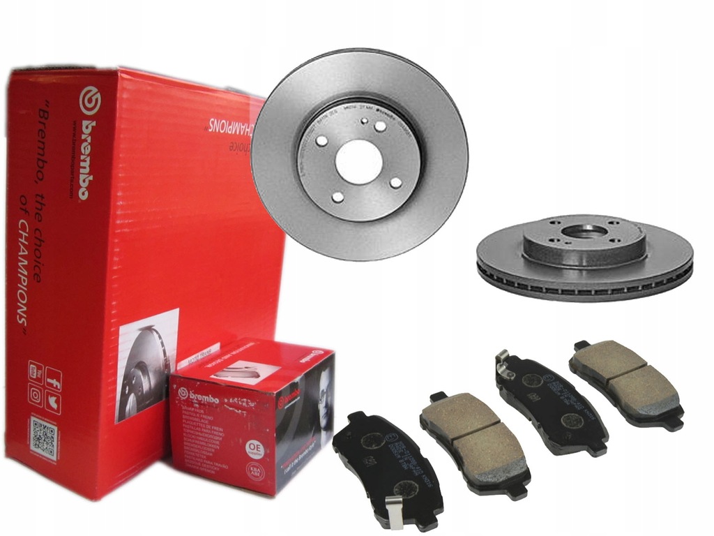 фото №1, Тормозные диски + тормозные колодки brembo перед mazda 2 de 258mm