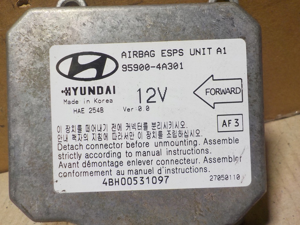 фото №4, Hyundai h1 датчик подушек подушка безопасности 959004a301