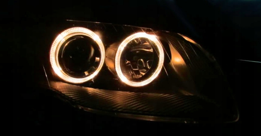 фото №7, Audi a4 b7 8e 04-08 лампы фары black кольца