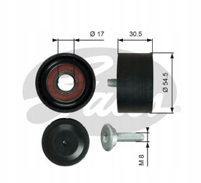 фото №2, Gates ролик micro-v напрямна chrysler 300