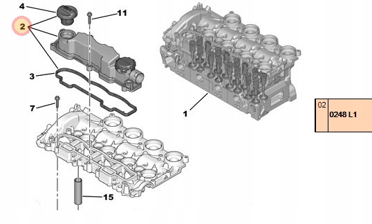 фото №10, Крышка клапанов вентиляция картера peugeot 307 308 407 expert partner 1,6 hdi oryg