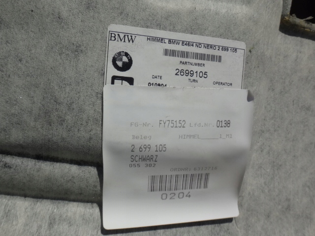 фото №6, Стеля bmw 3 e46 sedan m-pakiet czarna 2699105