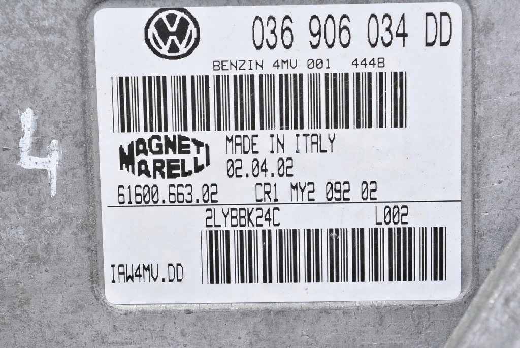 фото №4, Бортовий комп'ютер volkswagen 1.4 036906034dd