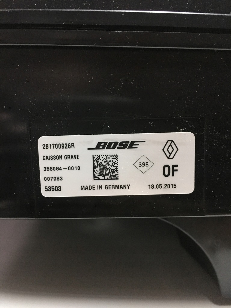 фото №4, Динамик bose сабвуфер renault espace v
