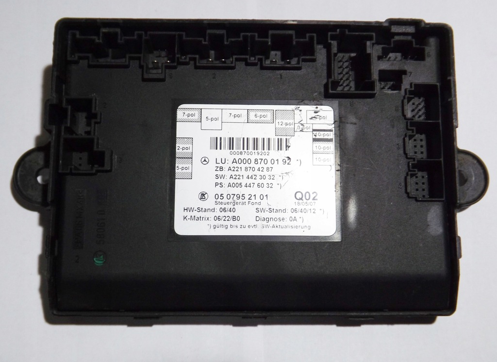 фото №1, Модуль двері mercedes a0008700192