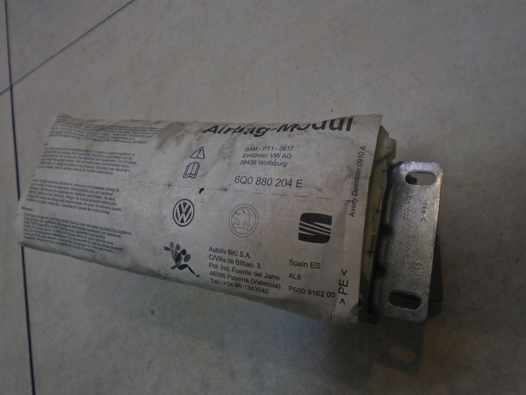 фото №7, Подушка безпеки подушка пасажира cordoba 1.2 6q0880204e