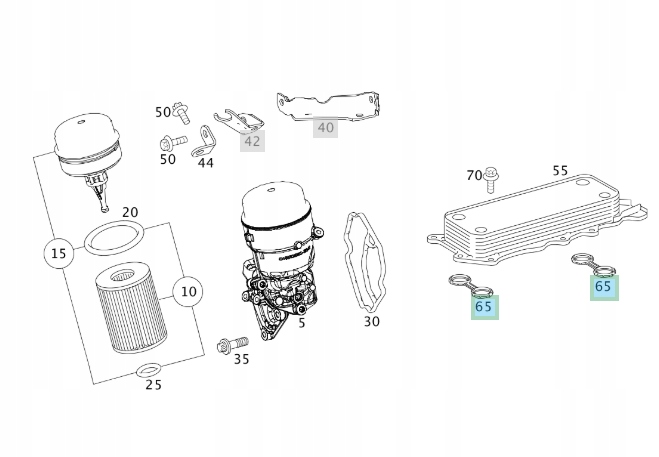 фото №13, Уплотнители 3.0 v6 дизель mercedes набор chłodniczk