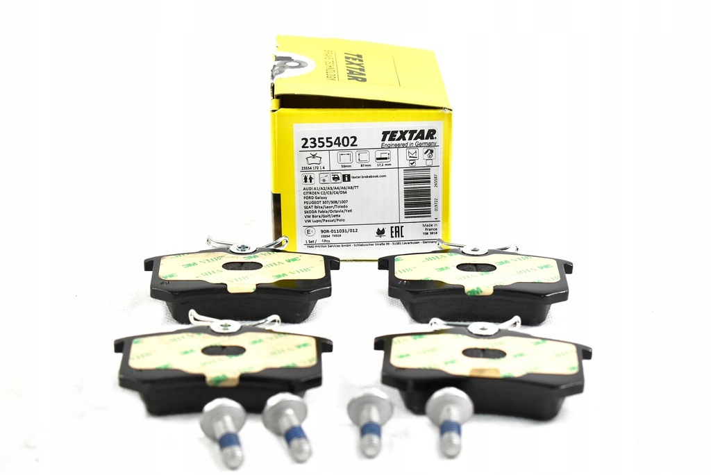 фото №1, Textar гальмівні колодки гальмівні задня peugeot 807 2002-