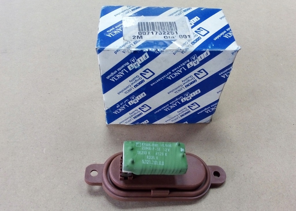 фото №1, Оригінал fiat lancia резистор вентилятор 71732251