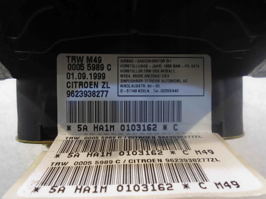 фото №5, Подушка подушка безпеки водія berlingo i 9623938277