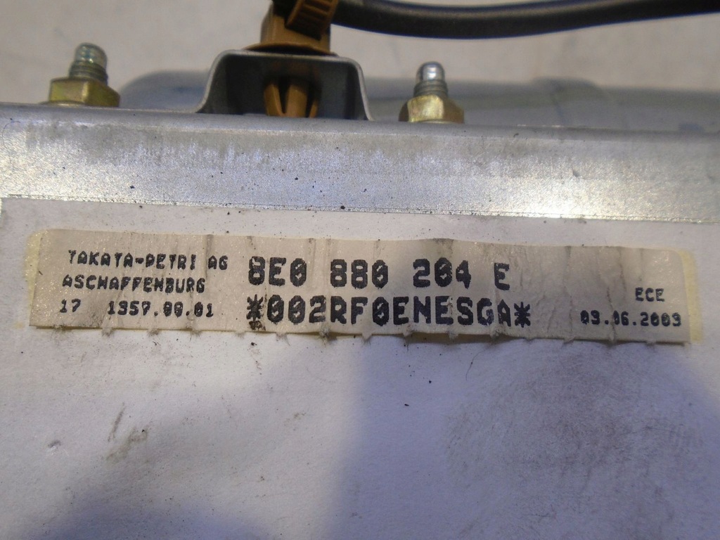 фото №5, Подушка безпеки подушка пасажира audi a4 b6 8e0880204e