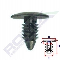 фото №2, Клипса обивочный citroen daewoo romix 10021 5szt