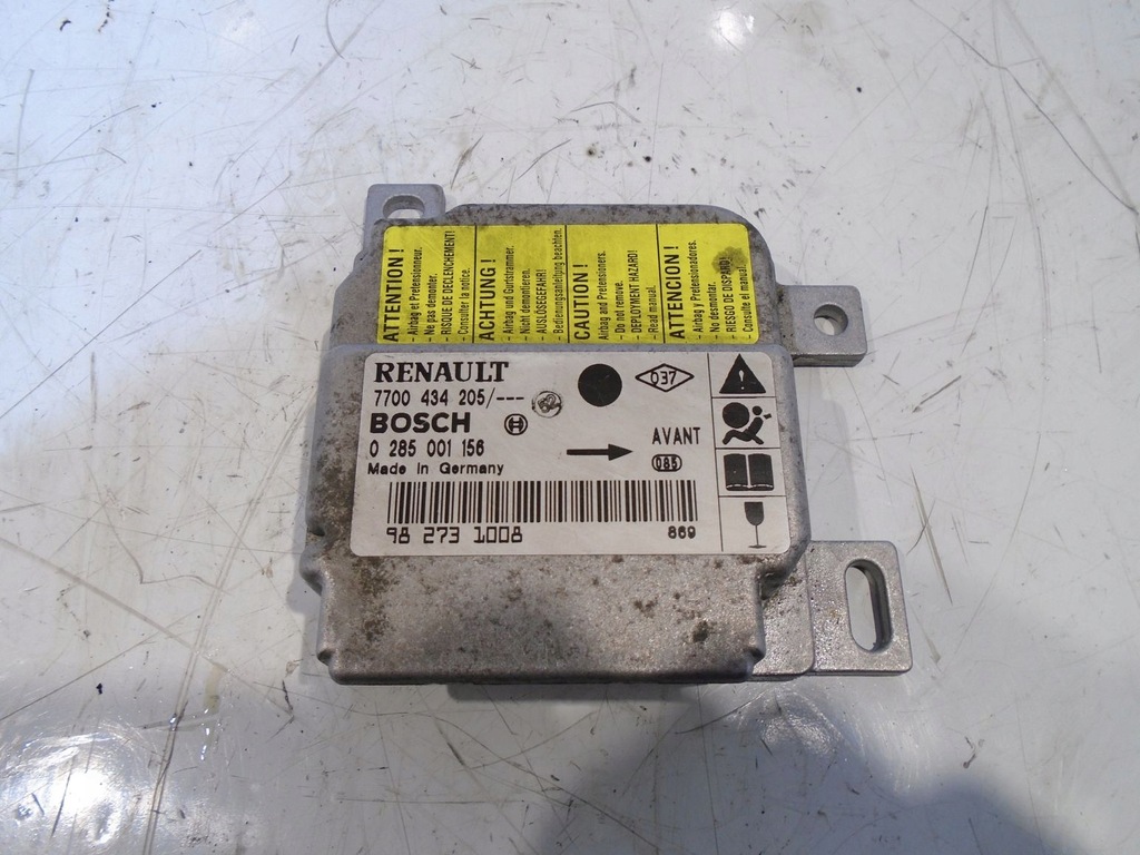 фото №1, Модуль датчик подушек renault clio ll 0285001156