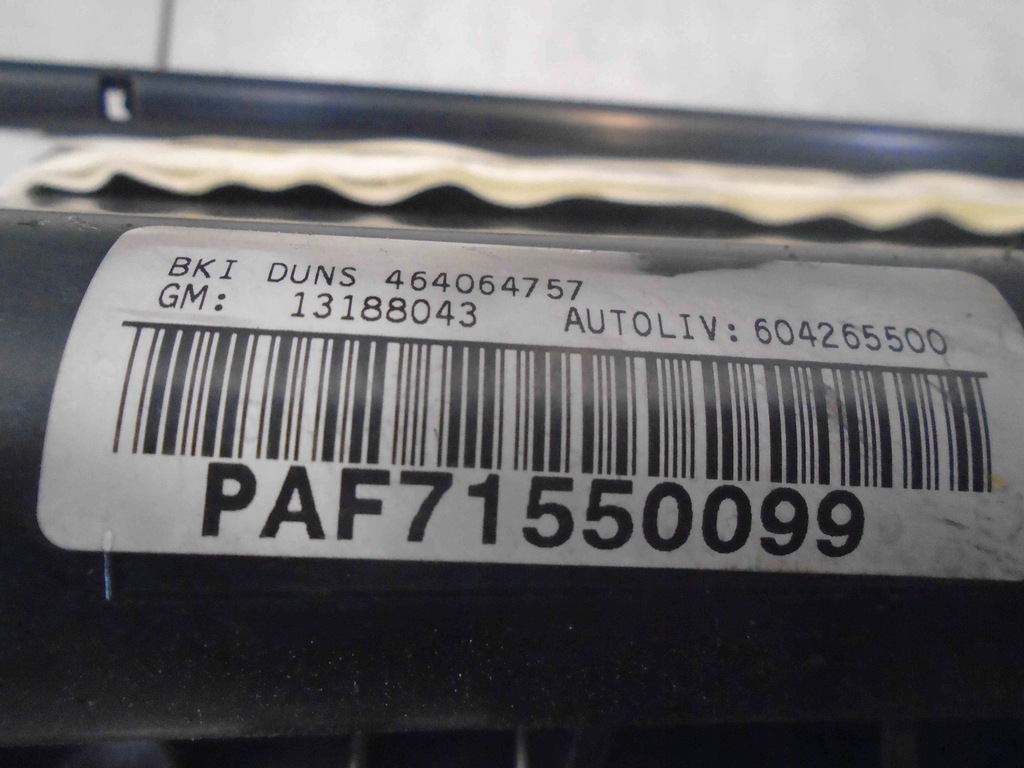 фото №7, Подушка подушка безпеки пасажира combo c 1.3 cdti 13188043