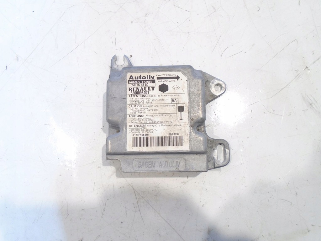 фото №1, Модуль подушка безопасности renault kangoo i 8200098401