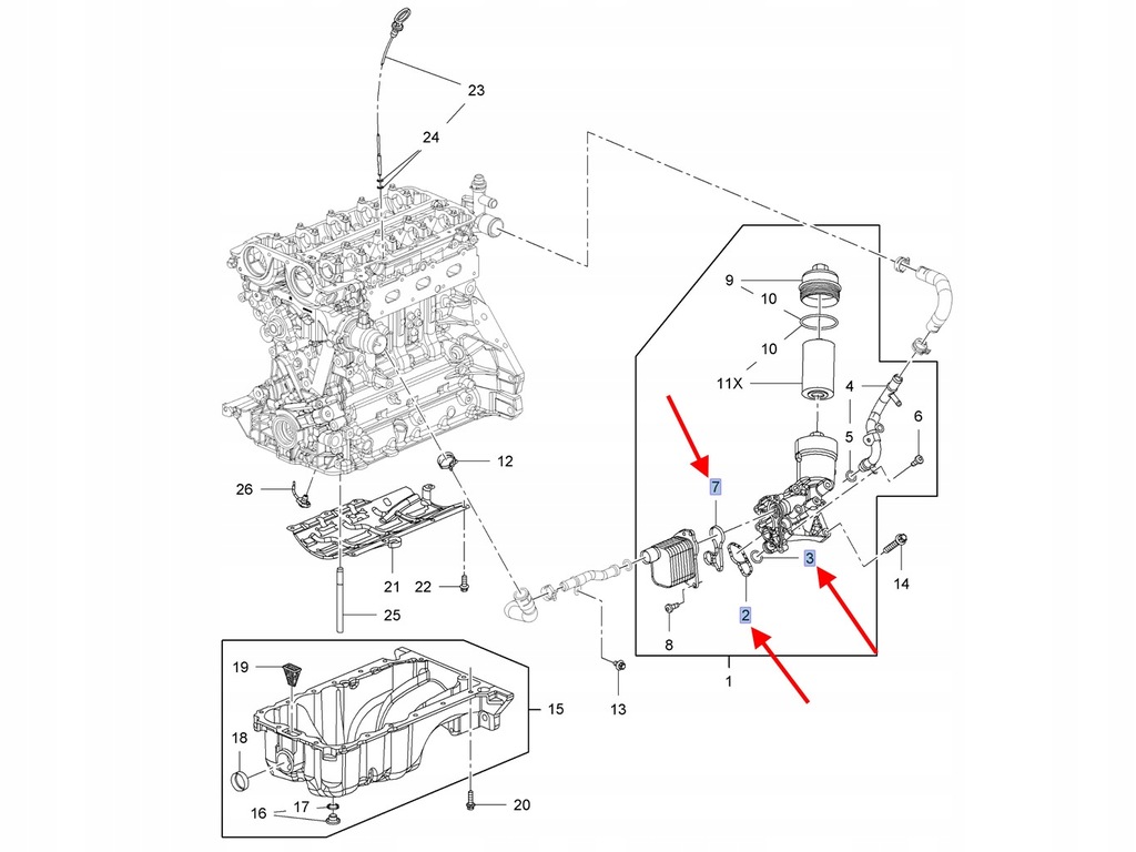фото №15, Набір прокладка корпус фільтра оливи elring 876 570