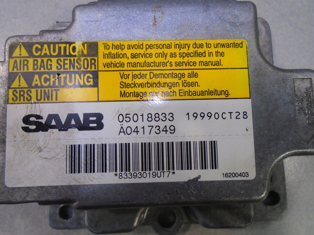 фото №4, Модуль подушка безопасности saab 9-3 05018833 a0417349