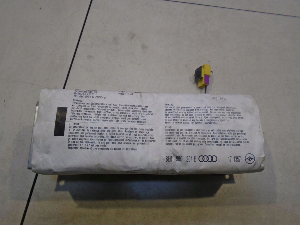 фото №1, Подушка безпеки подушка пасажира audi a4 b6 8e0880204e