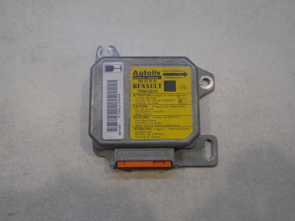 фото №2, Модуль датчик подушок renault scenic i 7700415231l
