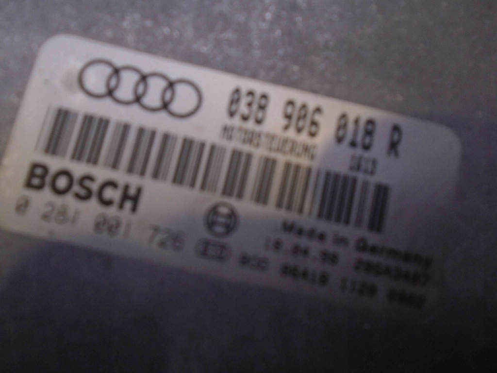Бортовой компьютер блок управления audi a4 b5 1.9tdi 0281001726 в Украине