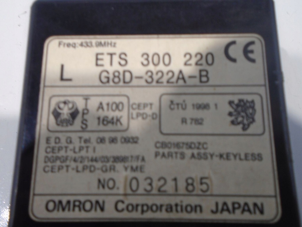 фото №1, Модуль блок керування mazda mpv g8d322ab