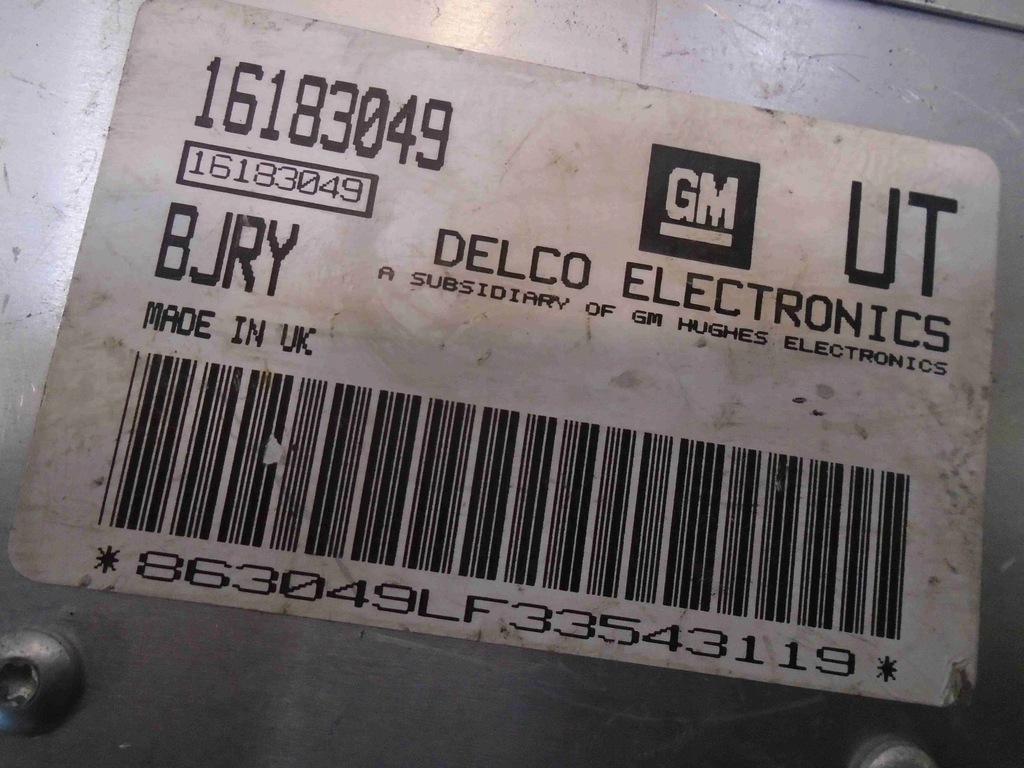 фото №5, Бортовой компьютер блок управления opel vectra b 1.6 16183049