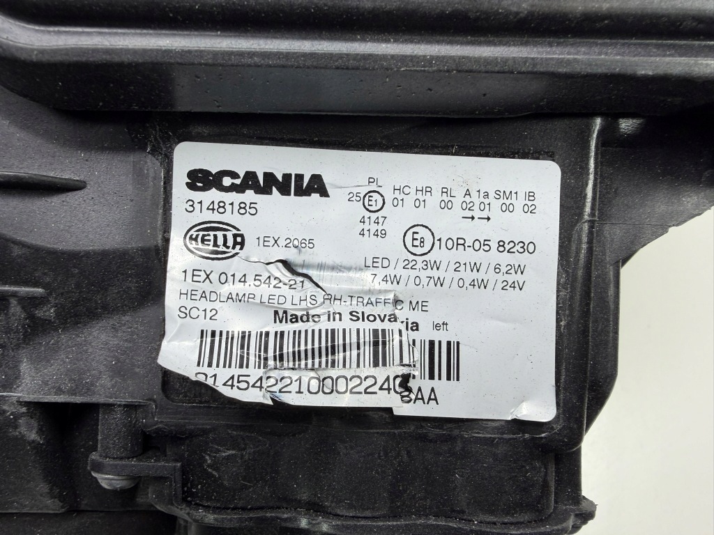 Scania r фара led передня лівий перед 1ex014542 Оригінал