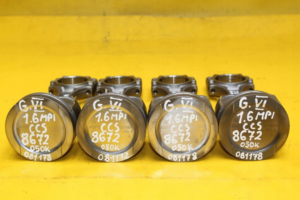 фото №10, Поршень поршни шатун шатун vw golf vi audi seat skoda 1.6 mpi 081178 050k