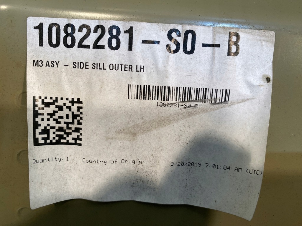 фото №6, Tesla model 3 обшивка порог внутреннее порог левый