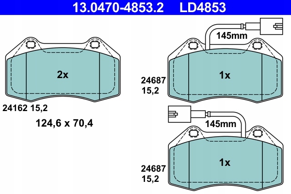 фото №1, Тормозные колодки тормозной. alfa romeo mito 1,4tb 08- перед