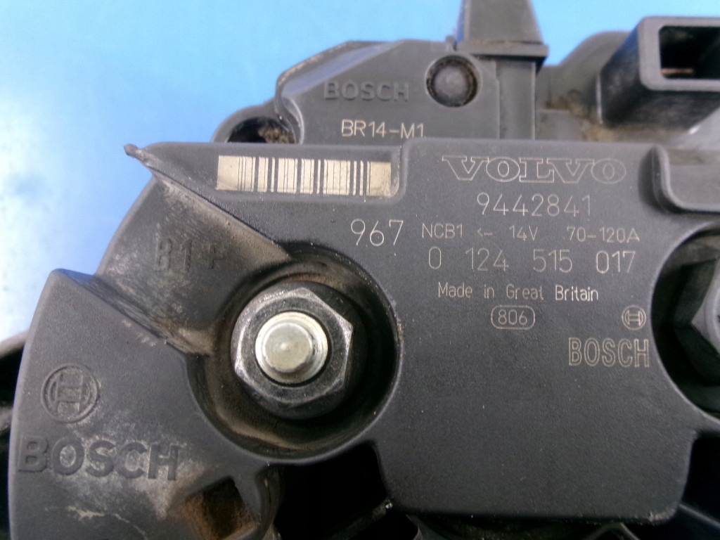 Volvo s80 1 2.9 200km генератор 9442841 bosch 0124515017 120a test Недорого