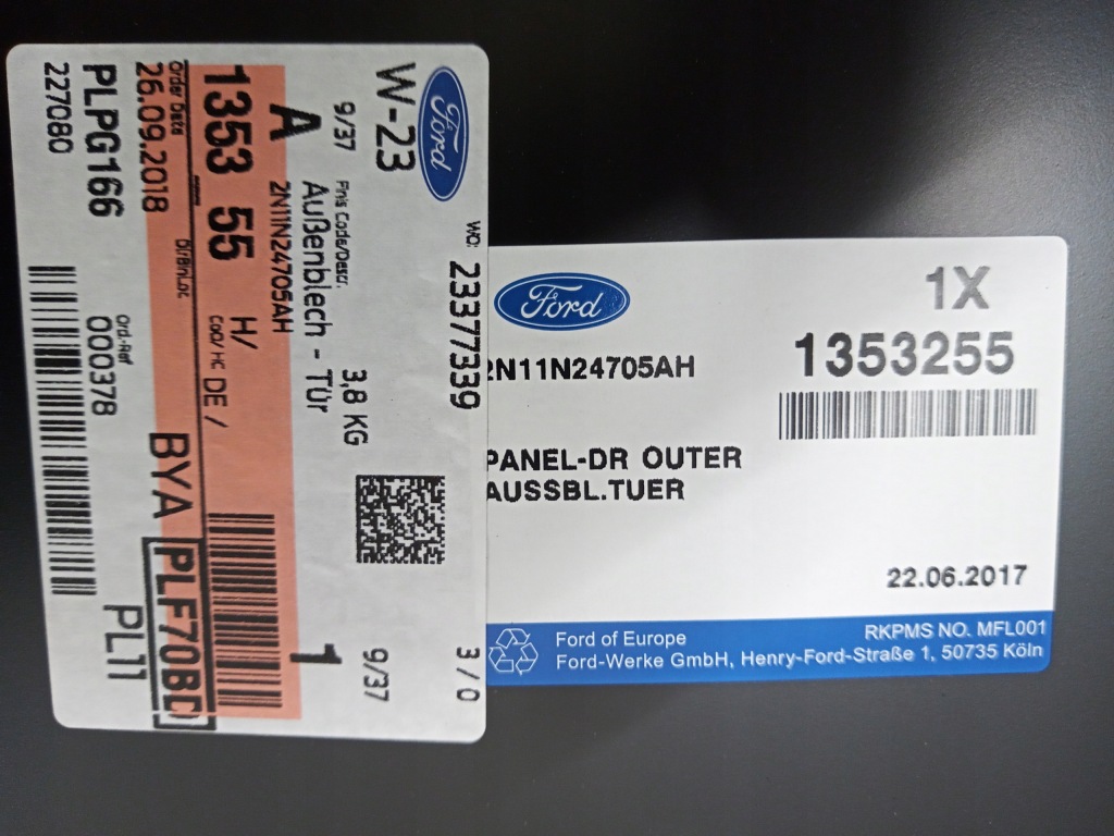 фото №3, Плита двері зовнішня ліва ford fiesta fusion