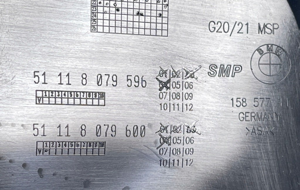 фото №11, Bmw g20 g21 m-pakiet решётка бампера правая молдинг